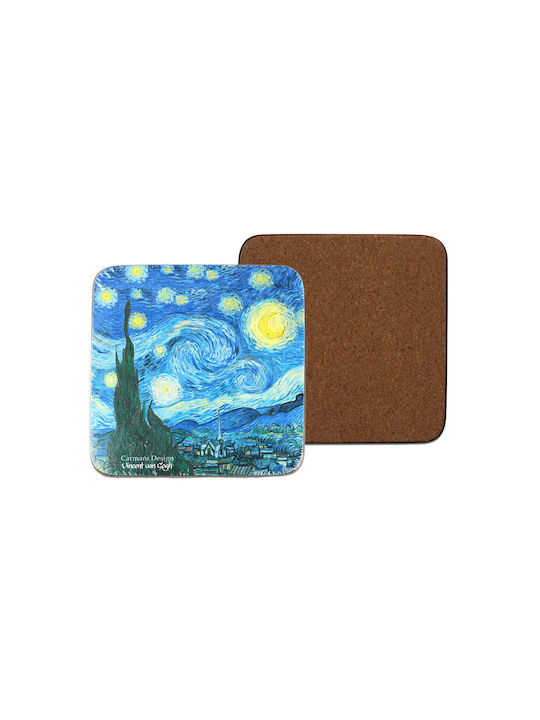 Carmani Van Gogh Untersetzer aus Kork 10,5x10,5cm 6 Stück