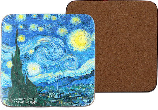 Carmani Van Gogh Сервизи За Чаши От Корк 10.5x10.5см 6 Бройки