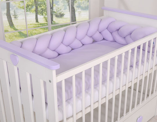 My Sweet Baby Crib Bumpers Braided Inside Purple
