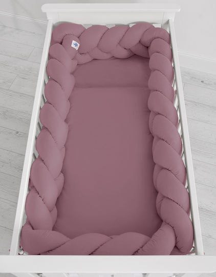 My Sweet Baby Crib Bumpers Braided Inside Retro Pink