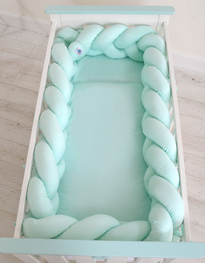 My Sweet Baby Crib Bumpers Braided Inside Mint