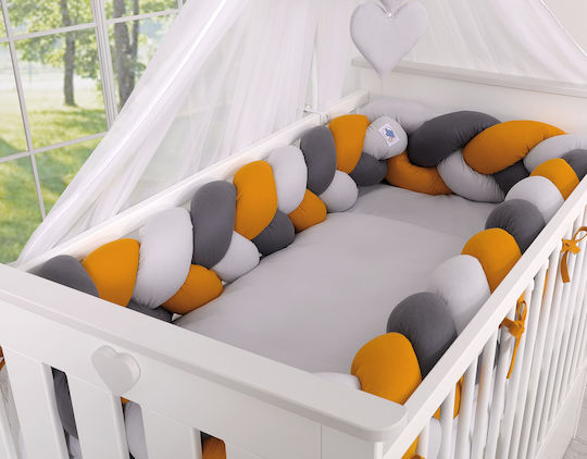 My Sweet Baby Bettumrandungen Geflochten Innerhalb Gray, Mustard, Anthracite