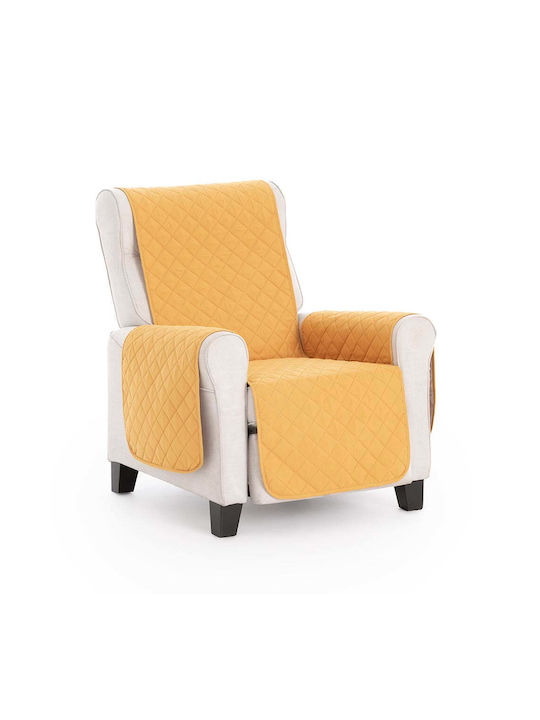 Sofazip Ελαστικό Κάλυμμα Πενταθέσιου Καναπέ Mustard-ivory 240εκ.