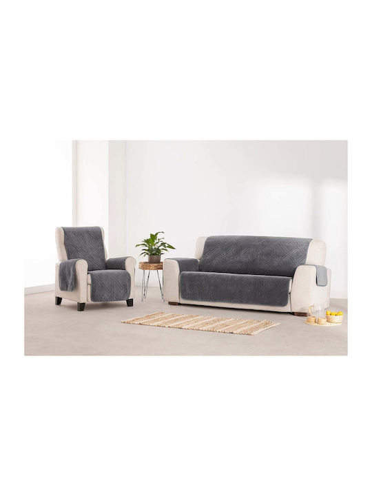 Sofazip Ελαστικό Κάλυμμα Πενταθέσιου Καναπέ Brown 240εκ.