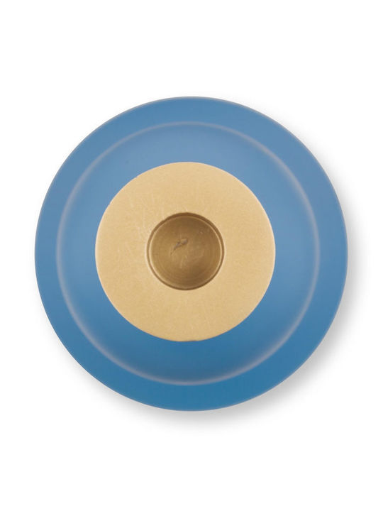 Pip Studio Μεταλλικο Κηροπηγιο Ματ Γαλαζιο 24cm