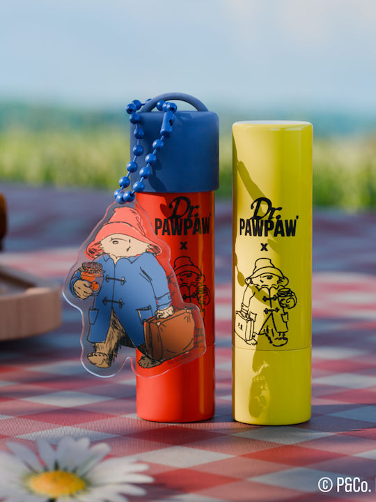 Set 2 Brelocuri Balsam De Buze Paddington Bear Balsam Original + Aromă De Gem De Căpșuni Dr.pawpaw 2 X 4 G Breloc Paddington Bear Original + Gem De Căpșuni