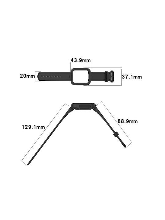Curea Silicon Negru (Mi Watch Lite)