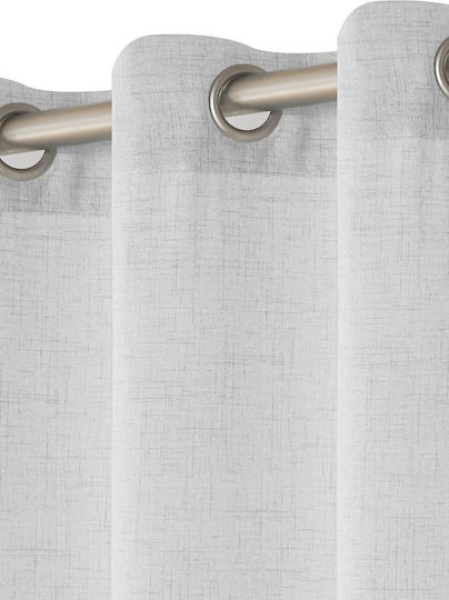 Vorhänge Grommet Biocarpet Felicia Uk01-02 Hellgrau 140x285cm