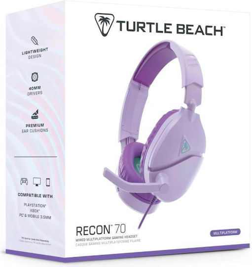 Turtle Beach Recon 70 Надушници Геймърски слушалки с връзка 3,5 мм Лилав