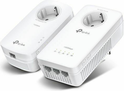 TP-LINK TL-WPA8631P KIT v4 Powerline Wi‑Fi 5 with Passthrough Socket and 3 Gigabit Ethernet Ports