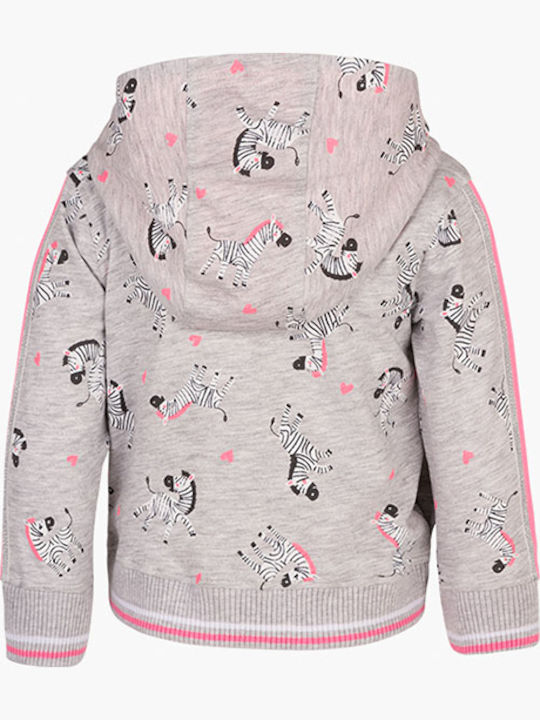 Kids Cardigan Cotton with Hood Grey