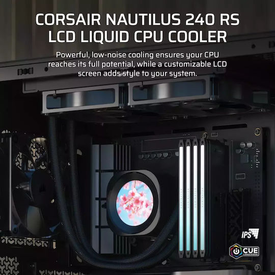 Corsair NAUTILUS 240 RS LCD Water Cooling AIO CPU With 2 Fans 120mm And ARGB Lighting White
