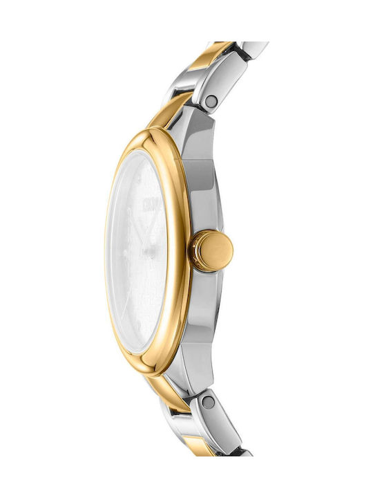 DKNY Γυναικείο Ρολόι 32mm Μπαταρίας με Χρυσό Μεταλλικό Μπρασελέ