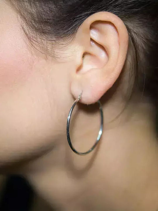 Earrings Hoops made of White Gold