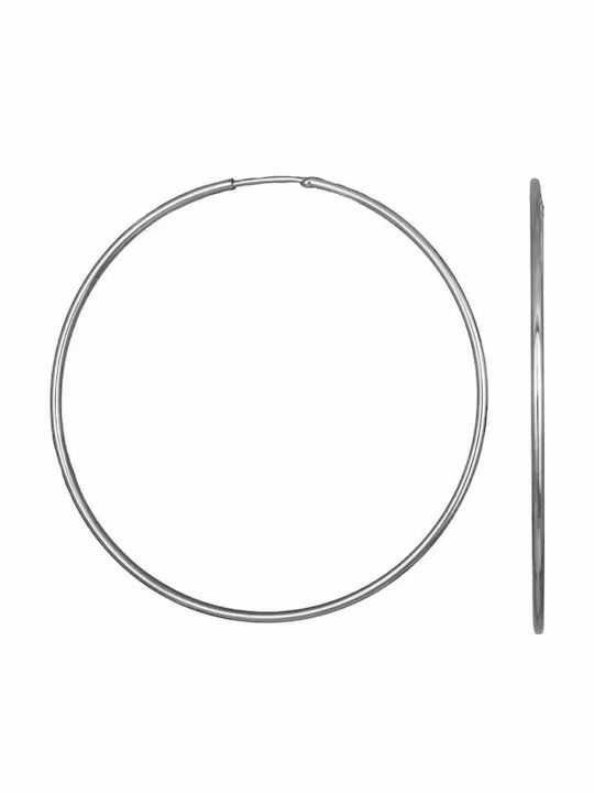 Earrings Hoops made of White Gold