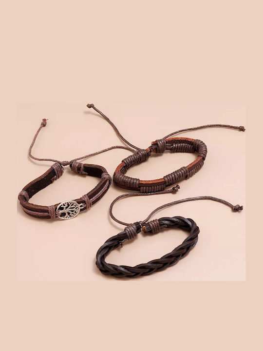 Legend Accessories Дамски Подредба Гривни от Кожа 22см