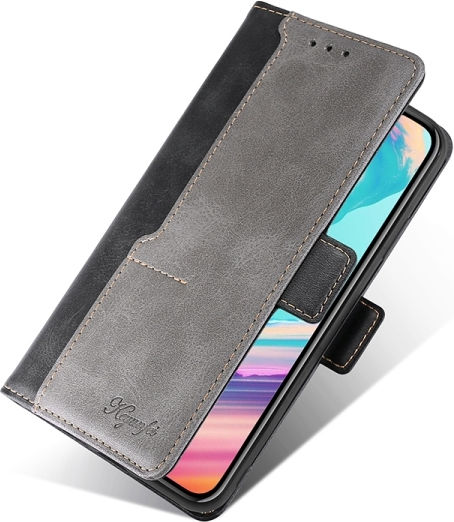Oppo Back Cover Leather Black (Realme 8i)