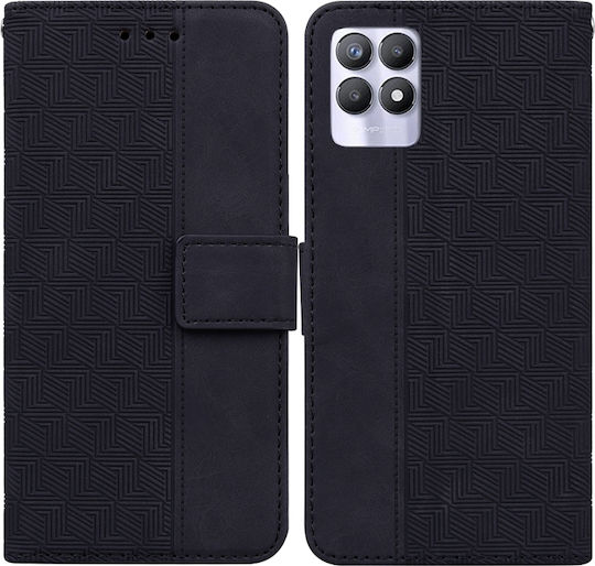 Oppo Back Cover Leather Black (Realme 8i)