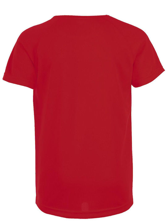 Kids' T-shirt Red Sporty