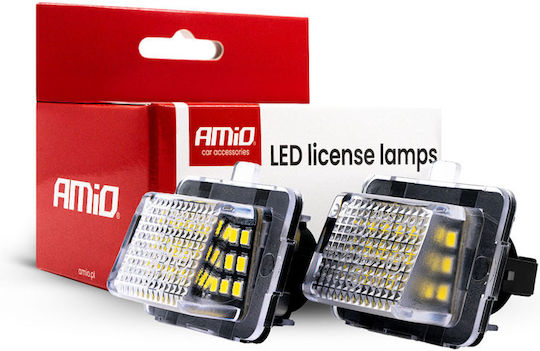 AMiO Lumini pentru plăcuțele de înmatriculare Lumini LED pentru Mini Cabrio 1buc
