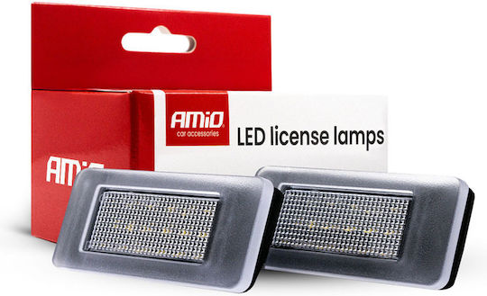 AMiO Светлини за регистрационната табела LED за Citroen C3 / DS5 / C5 Peugeot 208 / 2008 / 207 / 308 / 3008 / 508 / 5008 1бр
