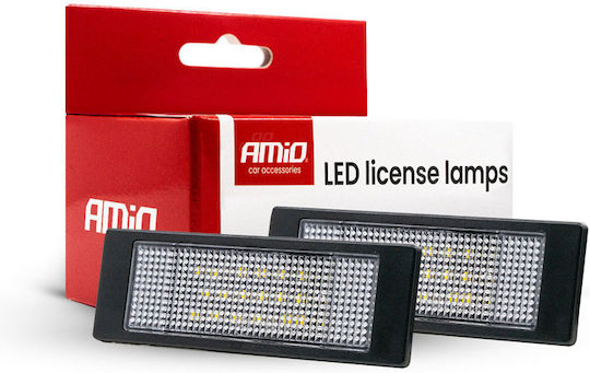 AMiO Светлини за регистрационната табела LED за BMW E87 / M6 Citroen DS Fiat Multipla / Marea Mini Коопер / Клубман / Сънародник / Пейсмън за lancia Гама 1бр