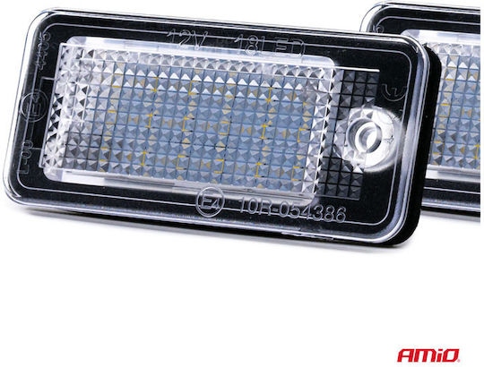 AMiO Светлини за регистрационната табела LED за Audi A3 / A4 / A5 / A6 / A8 / Q7 Citroen C6 Mini Кабрио 1бр