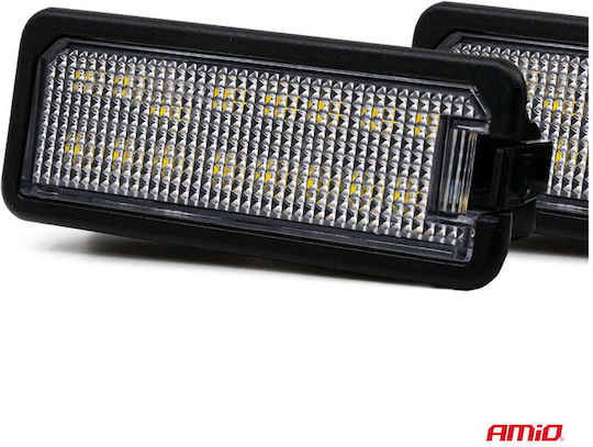 AMiO Светлини за регистрационната табела LED за Audi R8 / Q8 / SQ8 Mini Кабрио Seat Алтеа / Exeo / Ибица / Леон / Толедо Skoda Изключителен Volkswagen Голф / Пасат СС / Пасат / Амарок / Артеон / Буболечка / Еос / Поло / Сцироко / Ръкоделец / Лисица / Лупо / Т-Рок / Фаетон / Бора / Джета Chrysler Интернет магазин Lexus SC Porsche Cayman / Macan / Panamera / Boxster / Cayenne / Taycan 4бр