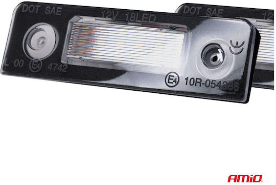 AMiO Lumini pentru plăcuțele de înmatriculare Lumini LED pentru Skoda Octavia / Roomster 1buc