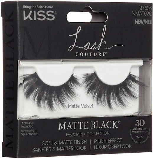 Kiss Gene False Autoadezive 3D Negre Blană Artificială De Nurcă