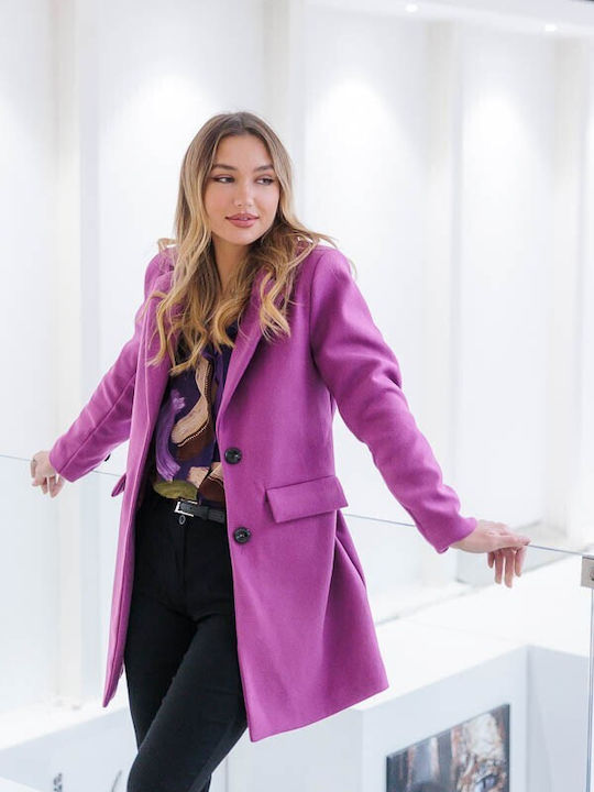 Magenta Παλτό Μωβ