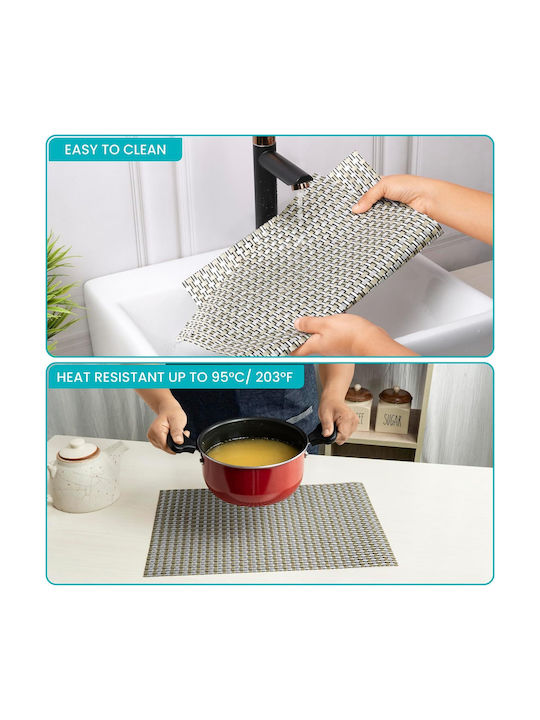 Belle Vous Platzdeckchen Kunststoff Gold 44.5x30cm 6Stück