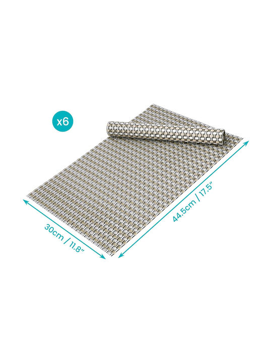 Belle Vous Platzdeckchen Kunststoff Gold 44.5x30cm 6Stück