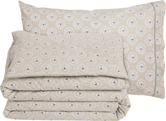 Das Home Σετ Σεντόνια Μονά Βαμβακερά Taupe 170x260cm 3τμχ
