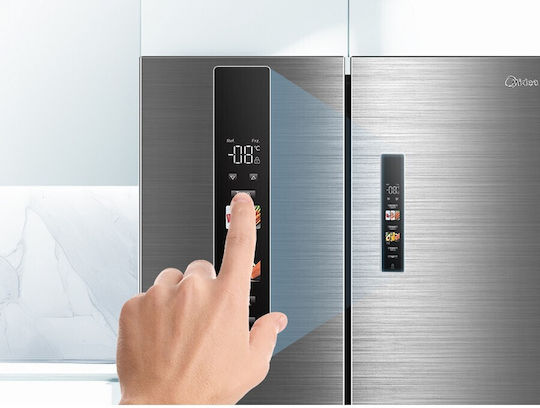 Midea Side-by-Side Kühlschrank 515Es Total NoFrost H191xB83.3xT60cm. Gray MDRM706BIE70