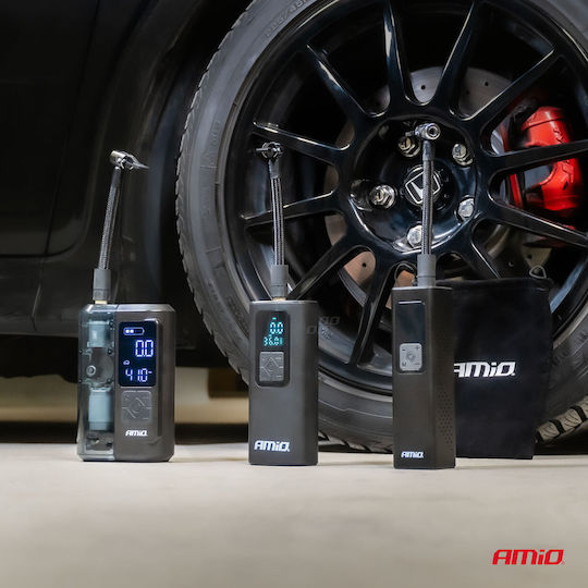 AMiO Car Tire Pump 150 PSI Rechargeable with Battery 12V