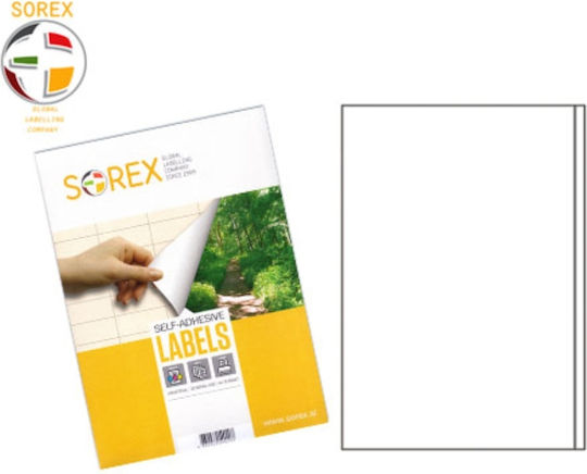 Sorex 100 Self-Adhesive Rectangular A4 Labels 200x297mm