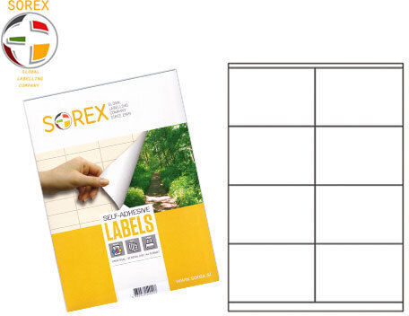 Sorex 800 Selbstklebende A4-Etiketten 105x70mm