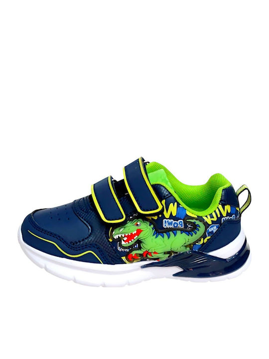 Παιδικά Sneakers με Φωτάκια Navy Μπλε