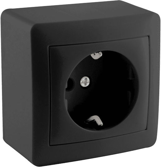 Redled Single External Power Socket White