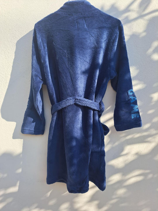 Muydemi Παιδική Ρόμπα Χειμωνιάτικη Fleece Μπλε