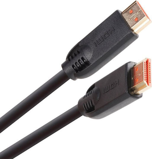 VCOM HDMI 2.0 Premium High Speed 4K 60Hz HDR Cable HDMI male - HDMI male 5m Μαύρο