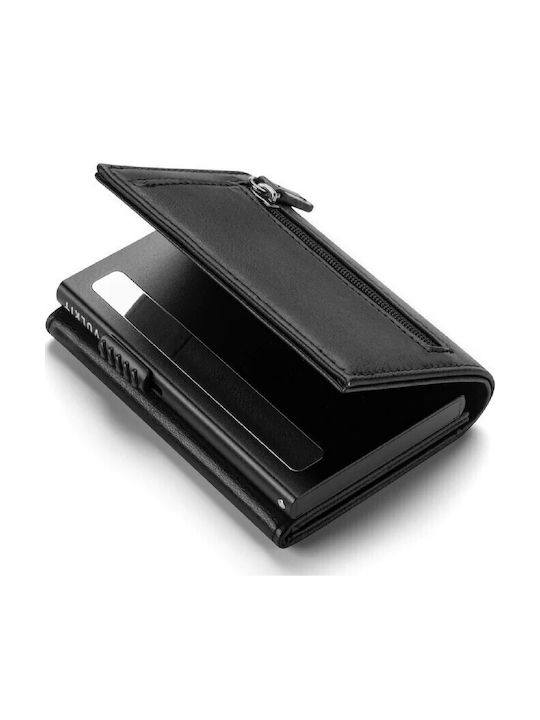 Мъжки Портфейл с RFID и Слайд Механизъм Черен