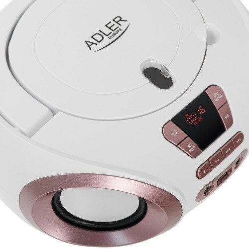 Adler Φορητό Ηχοσύστημα με Ραδιόφωνο / USB / CD σε Λευκό Χρώμα