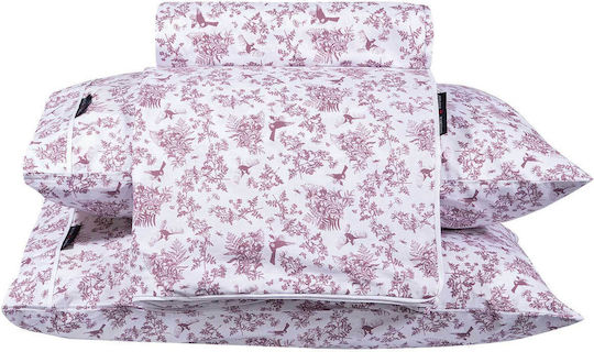 Greenwich Polo Club Duvet Cover Set Cotton Queen with 2 Pillowcases 220x240 Essential Nude-white