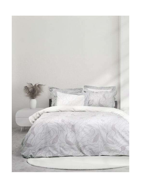 Nima Hoop Μαξιλαροθήκη Oxford Γκρι 52x72εκ.