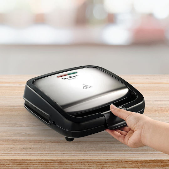 Moulinex Croc Time Sandwichmaker für 2 Sandwiches 700W Inox