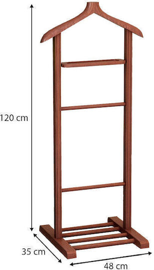 Beta Eingangsmöbel mit Garderobe Walnut 48x35x120cm