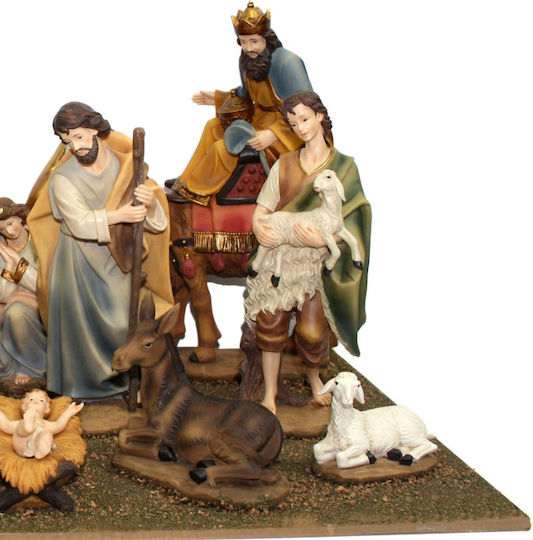 Due esse Christmas Manger Ceramic 11 Figures 20cm