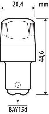 Lampa Lamps Car P21/5W / P21/5W-BAY15D-1157 Canbus LED Orange 12V 2pcs